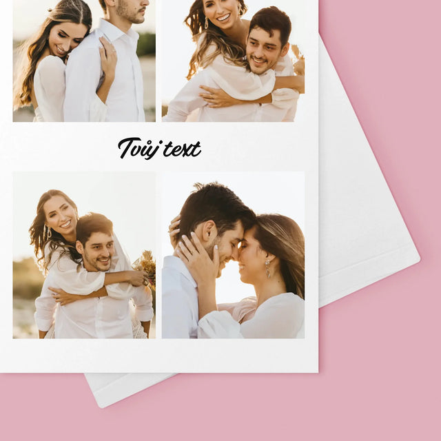 Fotokoláž: 4 Fotky A Nápis - Přání