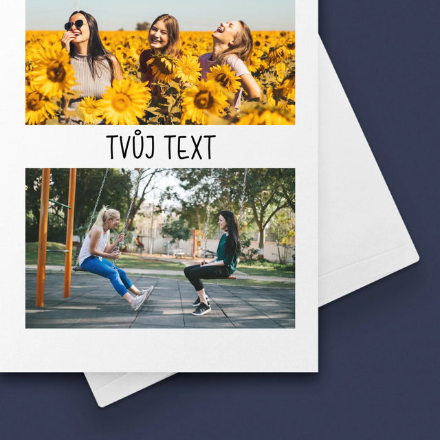 Fotokoláž: 2 Fotky A Nápis - Přání