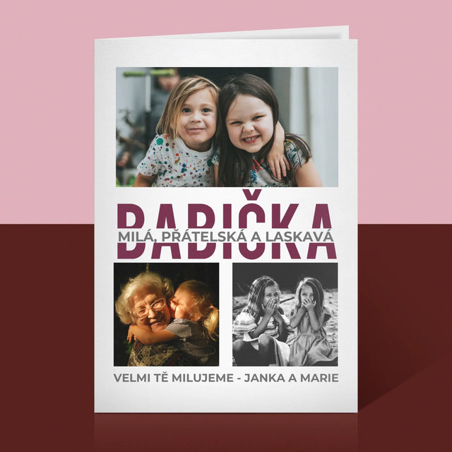 Fotokoláž: Babička - Přání