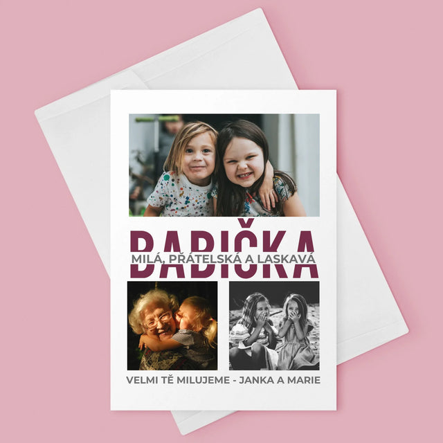 Fotokoláž: Babička - Přání