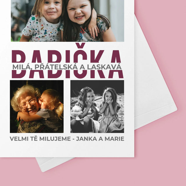 Fotokoláž: Babička - Přání