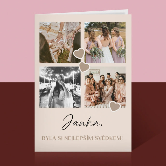 Fotokoláž: Děkovná Koláž Pro Svědka - Přání