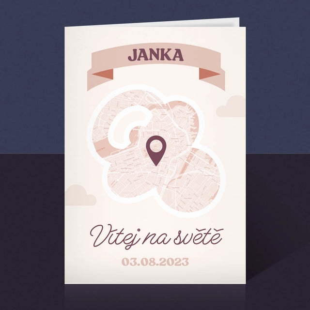 Mapa Města: Mapa Města: Vítej Na Světě - Přání