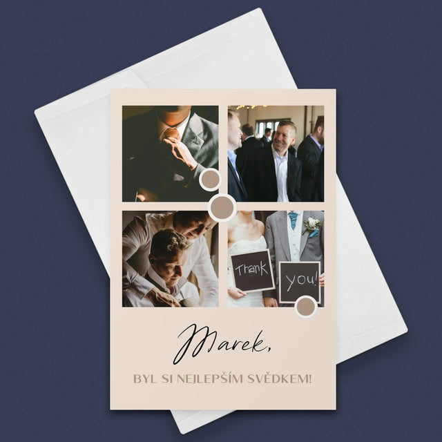 Fotokoláž: Děkovná Koláž Pro Svědka - Přání