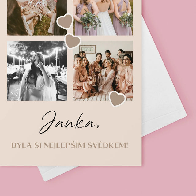 Fotokoláž: Děkovná Koláž Pro Svědka - Přání
