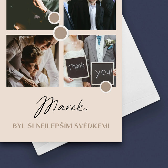 Fotokoláž: Děkovná Koláž Pro Svědka - Přání