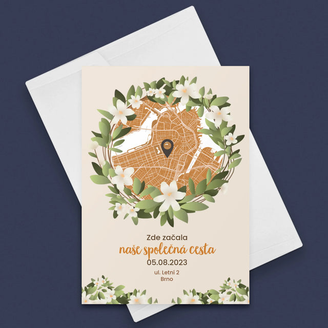 Mapa Města: Začátek Společné Cesty - Mapa Města - Přání