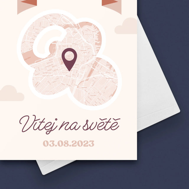 Mapa Města: Mapa Města: Vítej Na Světě - Přání