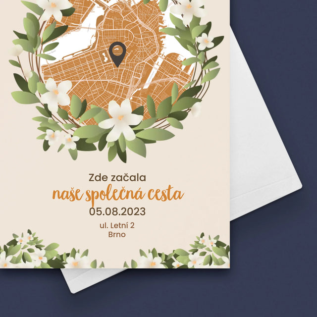 Mapa Města: Začátek Společné Cesty - Mapa Města - Přání