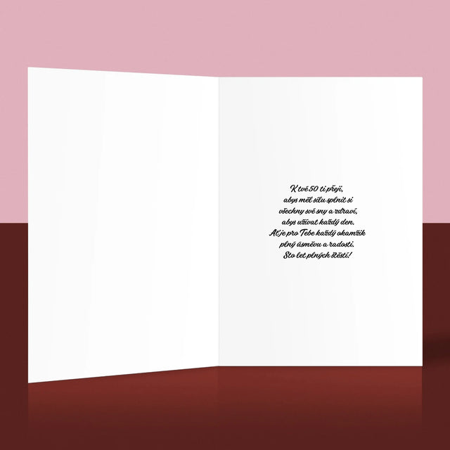 Fotokoláž: Život Začíná Po 50Tce - Přání