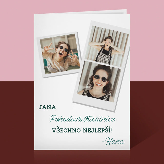Fotokoláž: Pohodová Třicátnice - Přání