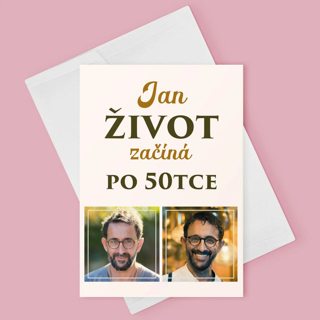 Fotokoláž: Život Začíná Po 50Tce - Přání