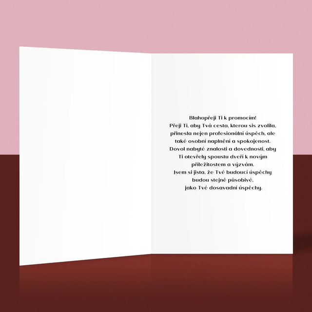 Fotka A Textem: Gratulujeme Paní Magisterko - Přání
