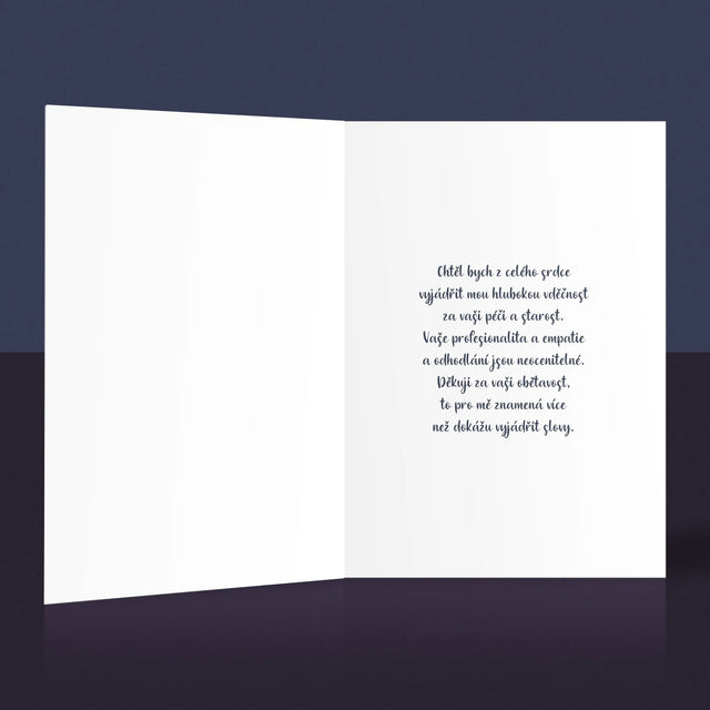 Fotka A Textem: Lékař S Velkým Srdcem - Přání