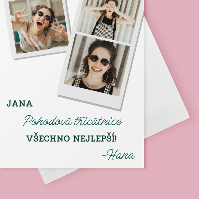 Fotokoláž: Pohodová Třicátnice - Přání