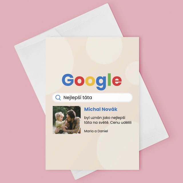 Fotka A Textem: Nejlepší Táta Google Výsledek - Přání