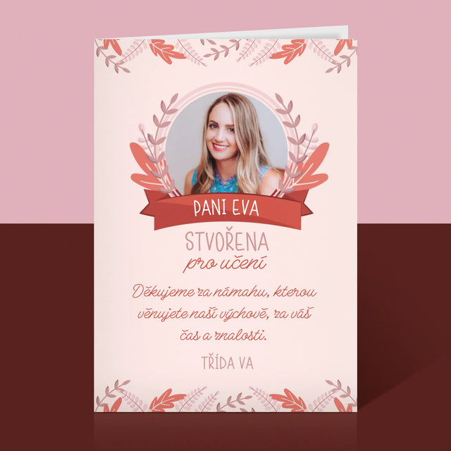 Fotka A Textem: Stvořena Pro Učení - Přání