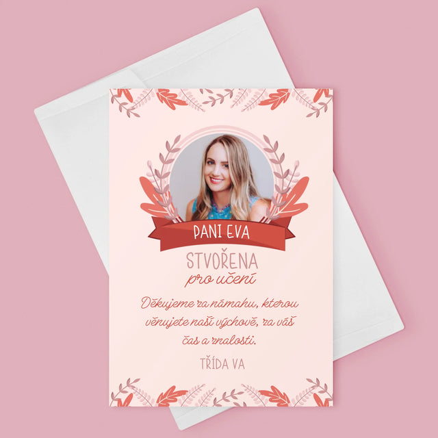 Fotka A Textem: Stvořena Pro Učení - Přání