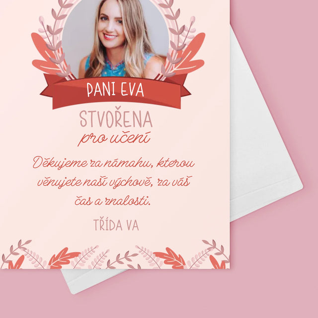 Fotka A Textem: Stvořena Pro Učení - Přání