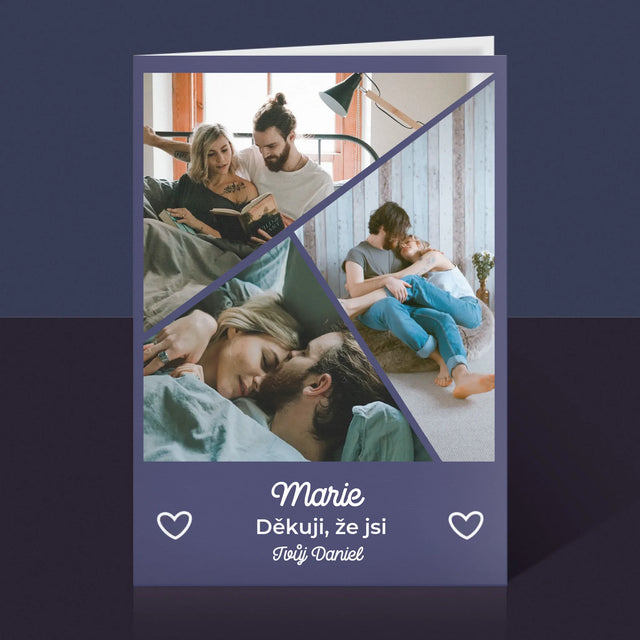 Fotokoláž: Děkuji, Že Jsi - Přání