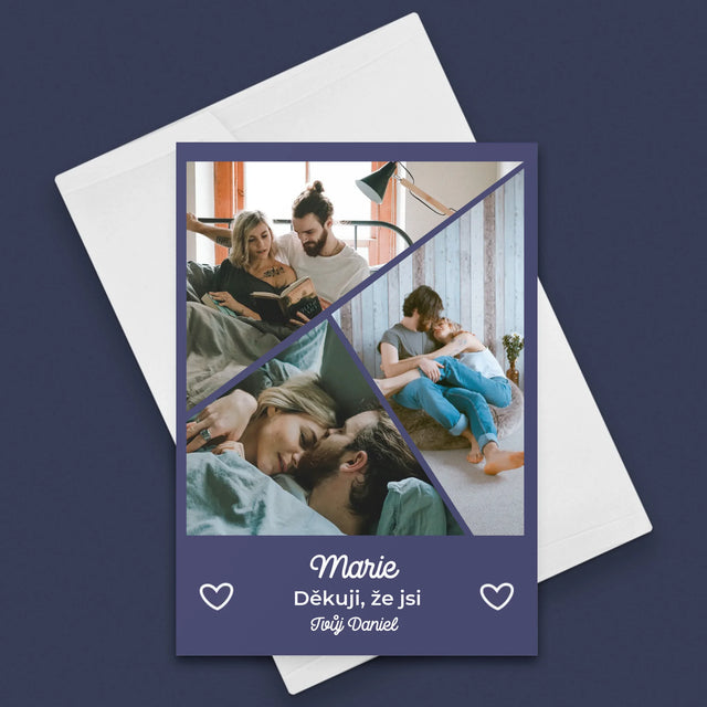 Fotokoláž: Děkuji, Že Jsi - Přání