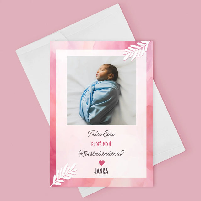 Fotokoláž: Žádost Být Kmotrou - Přání