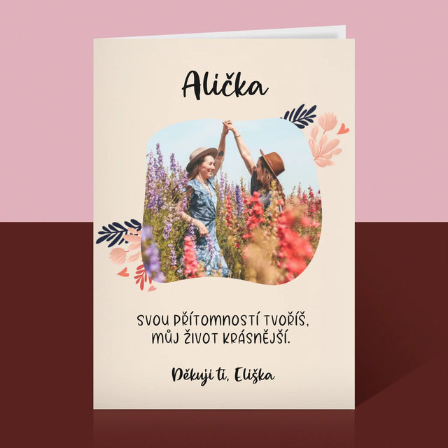 Fotka A Textem: Děkuji Ti, Má Přítelkyně - Přání