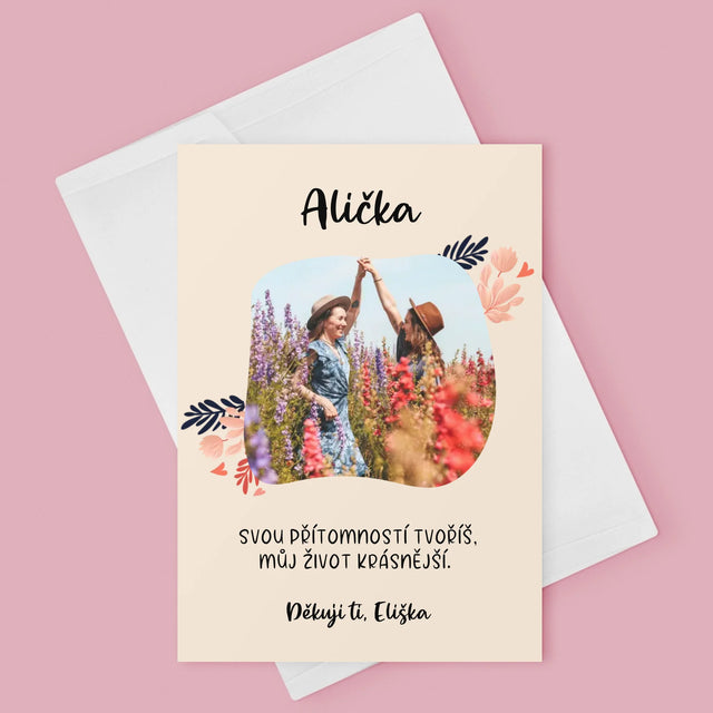 Fotka A Textem: Děkuji Ti, Má Přítelkyně - Přání