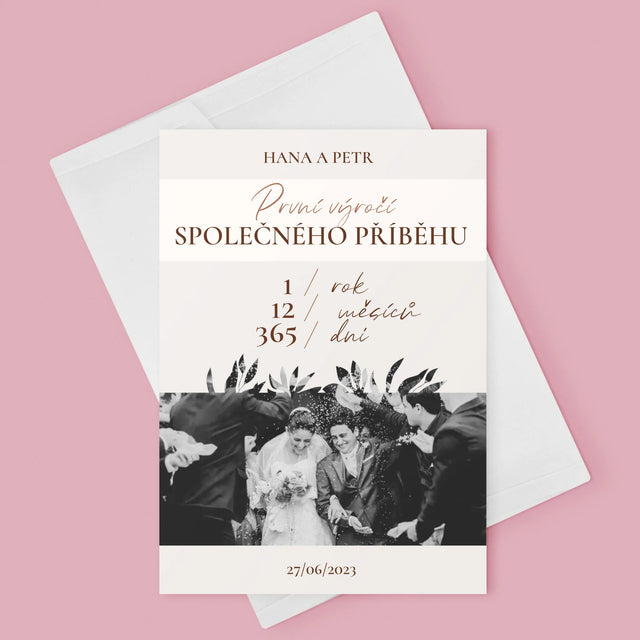 Fotka A Textem: První Výročí - Přání