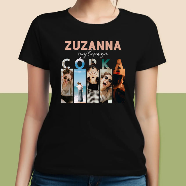 Fotokoláž: Nejlepší Dcera - Damské Tričko