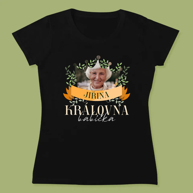 Fotka A Textem: Královna Babička - Damské Tričko
