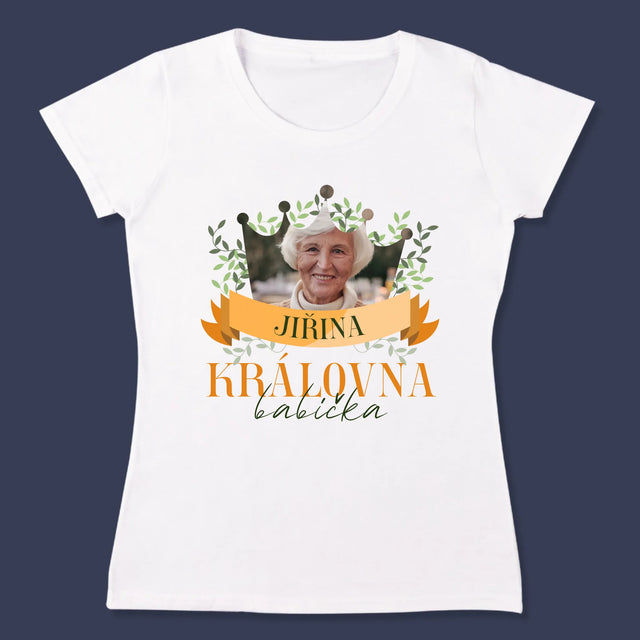 Fotka A Textem: Královna Babička - Damské Tričko