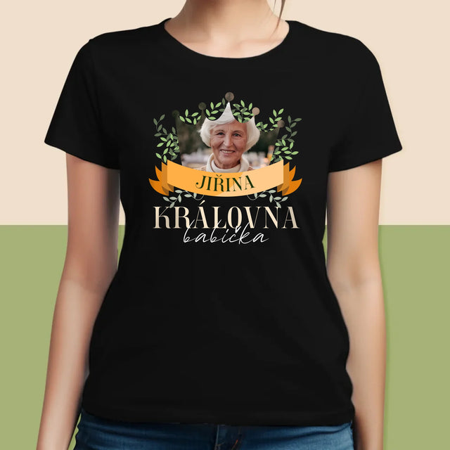 Fotka A Textem: Královna Babička - Damské Tričko