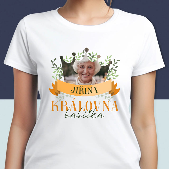 Fotka A Textem: Královna Babička - Damské Tričko