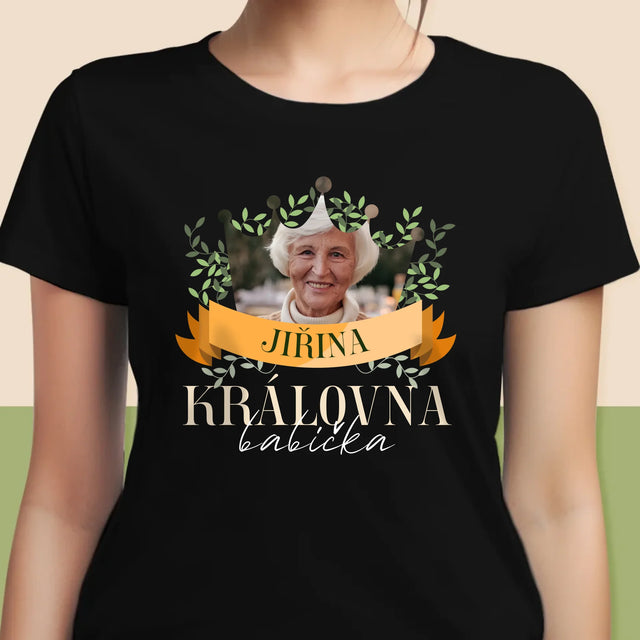 Fotka A Textem: Královna Babička - Damské Tričko