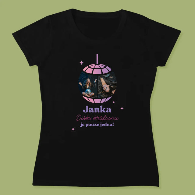 Fotokoláž: Disko Královna 2 Fotky - Damské Tričko