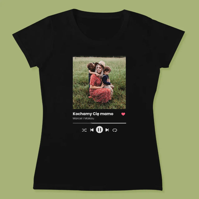 Fotka A Textem: Milujeme Tě, Mami - Damské Tričko