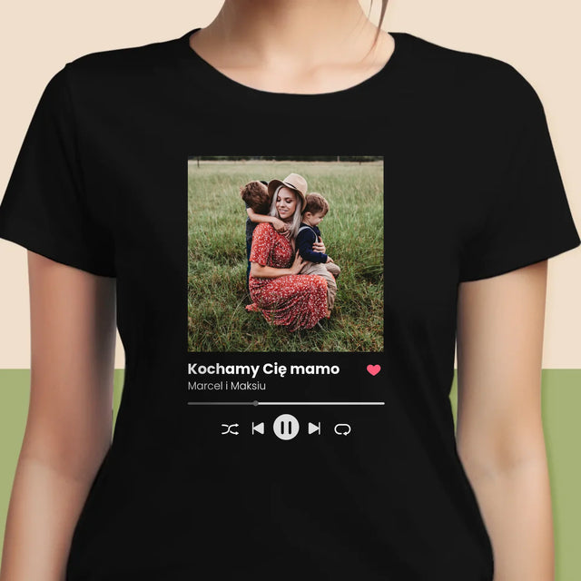 Fotka A Textem: Milujeme Tě, Mami - Damské Tričko