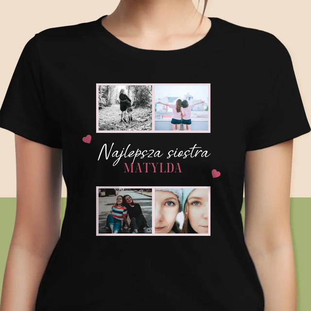 Fotokoláž: Nejlepší Sestra - Damské Tričko