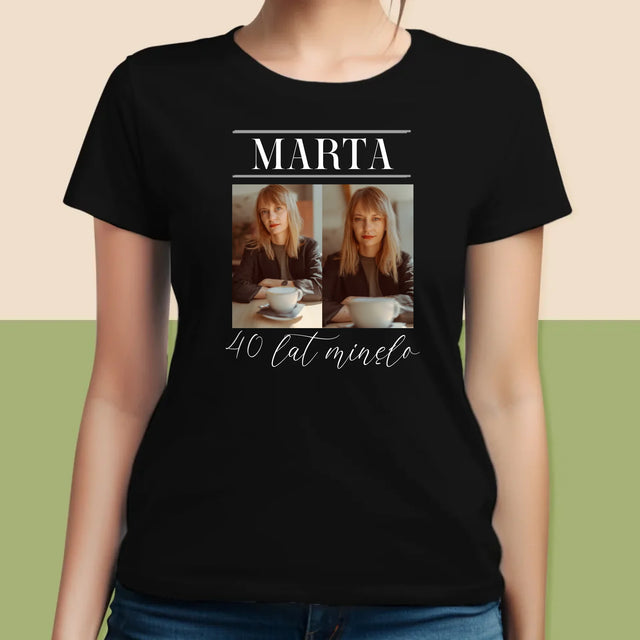 Fotokoláž: Uplynulo 40 Let - Damské Tričko