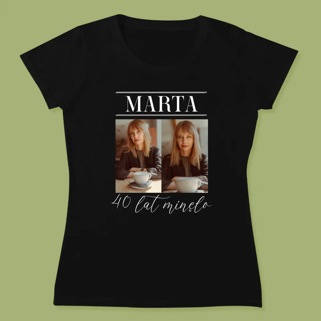 Fotokoláž: Uplynulo 40 Let - Damské Tričko