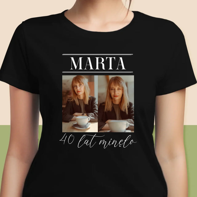 Fotokoláž: Uplynulo 40 Let - Damské Tričko