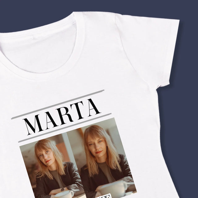 Fotokoláž: Uplynulo 40 Let - Damské Tričko