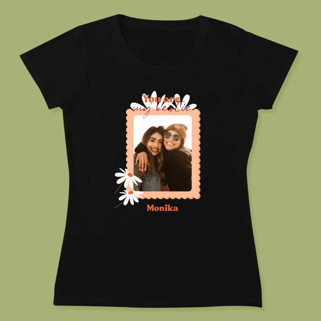 Fotokoláž: Fotky Besties - Damské Tričko