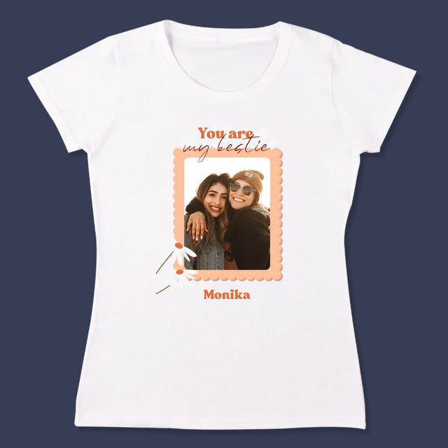 Fotokoláž: Fotky Besties - Damské Tričko