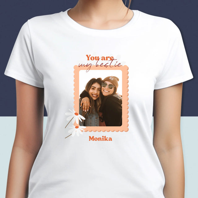 Fotokoláž: Fotky Besties - Damské Tričko