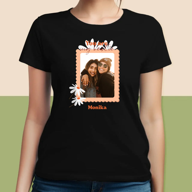 Fotokoláž: Fotky Besties - Damské Tričko