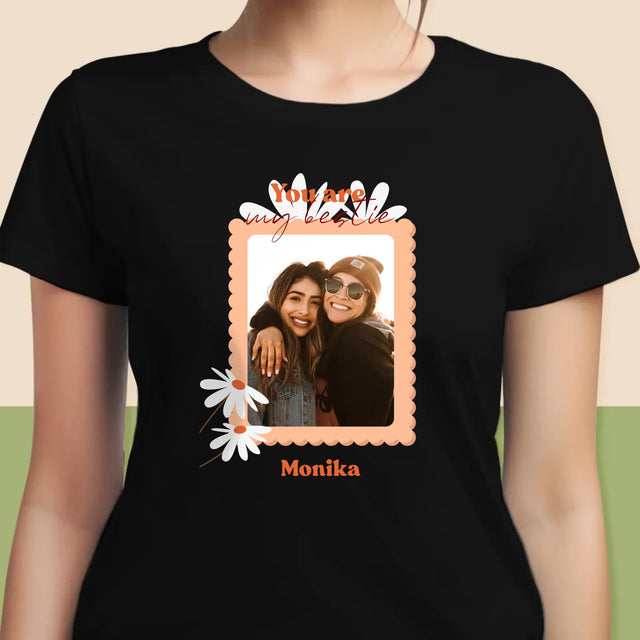 Fotokoláž: Fotky Besties - Damské Tričko