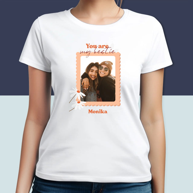 Fotokoláž: Fotky Besties - Damské Tričko