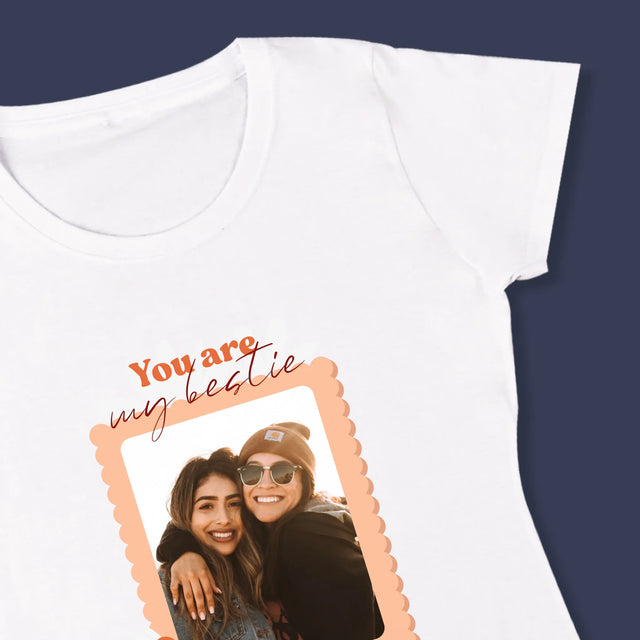 Fotokoláž: Fotky Besties - Damské Tričko